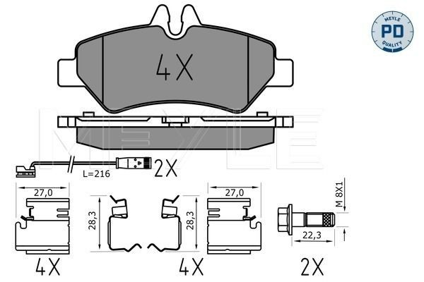 MEYLE 052 010 1065: Kiilrihm 1065mm, ORIGINAL Quality