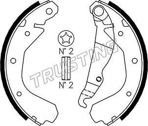 TRUSTING 073.162: Kit ganasce freni con accessori