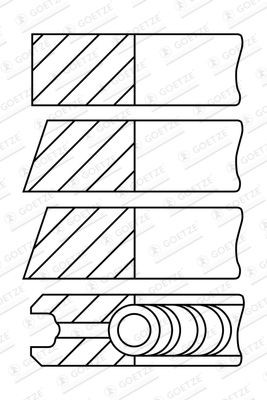 GOETZE ENGINE 08-174200-10: Set segmenti piston