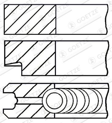 GOETZE ENGINE 08-780614-10: Set segmenti piston