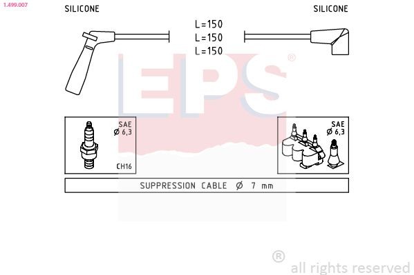 EPS 1.499.007: Süütesüsteemikomplekt Made in Italy - OE Equivalent
