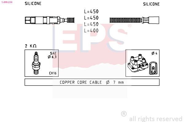 EPS 1.499.234: Süütesüsteemikomplekt Made in Italy - OE Equivalent