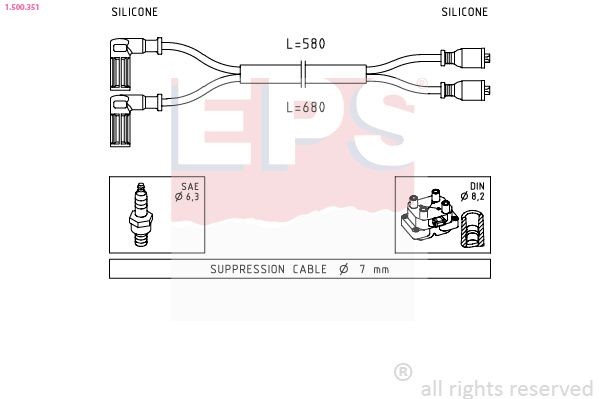 EPS 1.500.351: Süütesüsteemikomplekt Made in Italy - OE Equivalent