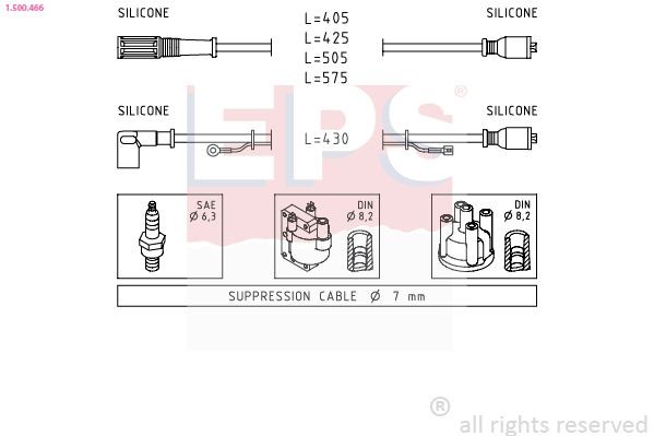 EPS 1.500.415: Süütesüsteemikomplekt Made in Italy - OE Equivalent