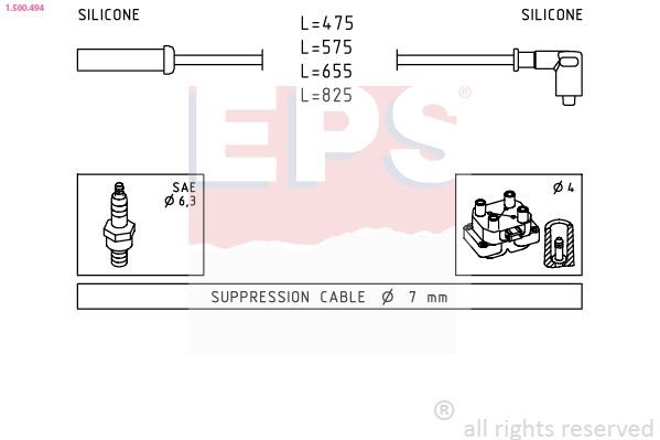 EPS 1.500.494: Süütesüsteemikomplekt Made in Italy - OE Equivalent