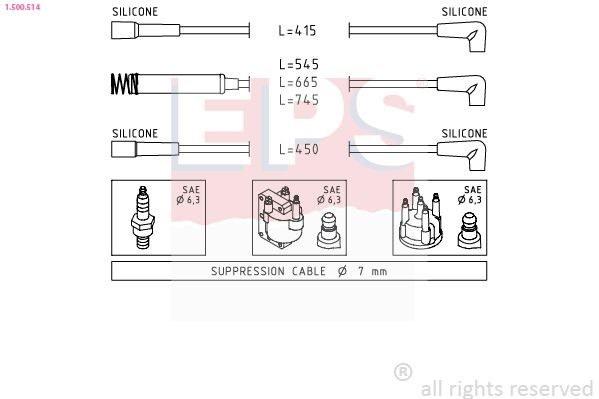 EPS 1.500.514: Süütesüsteemikomplekt Made in Italy - OE Equivalent