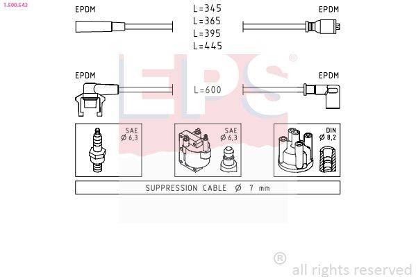EPS 1.500.543: Süütesüsteemikomplekt Made in Italy - OE Equivalent