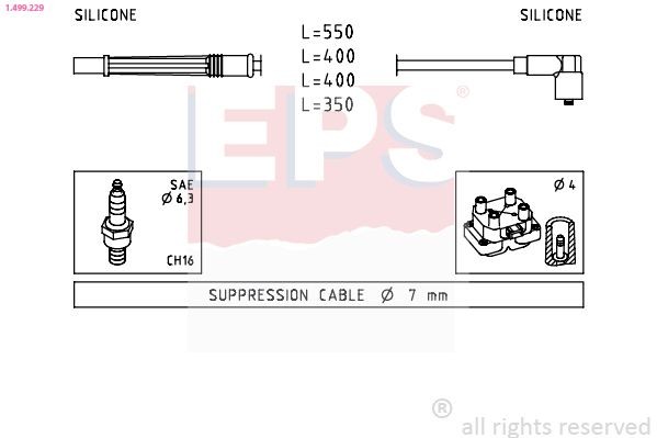 EPS 1.500.573: Süütesüsteemikomplekt Made in Italy - OE Equivalent