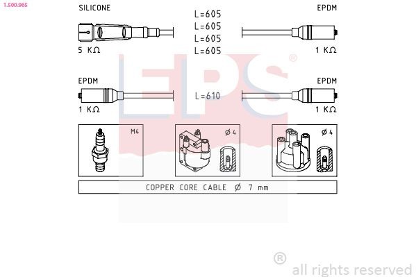EPS 1.500.965: Süütesüsteemikomplekt Made in Italy - OE Equivalent