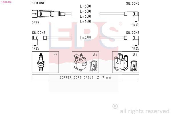EPS 1.501.364: Süütesüsteemikomplekt Made in Italy - OE Equivalent