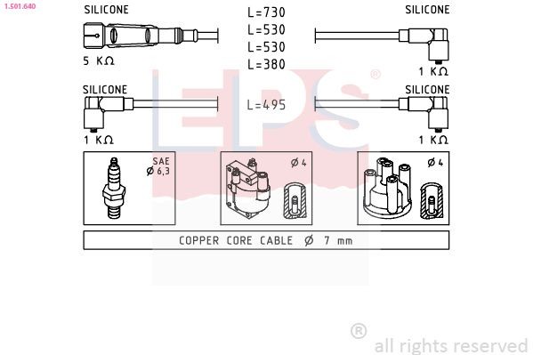 EPS 1.501.640: Süütesüsteemikomplekt Made in Italy - OE Equivalent