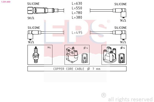 EPS 1.501.660: Süütesüsteemikomplekt Made in Italy - OE Equivalent