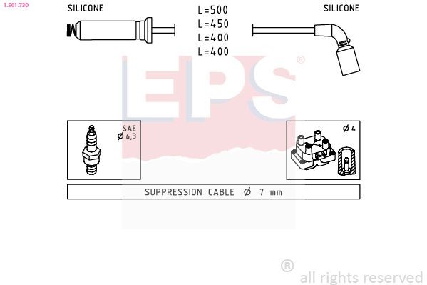 EPS 1.501.730: Set cablaj aprinder Made in Italy - OE Equivalent