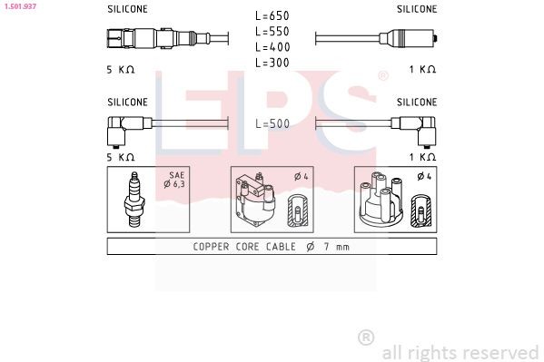 EPS 1.501.937: Süütesüsteemikomplekt Made in Italy - OE Equivalent