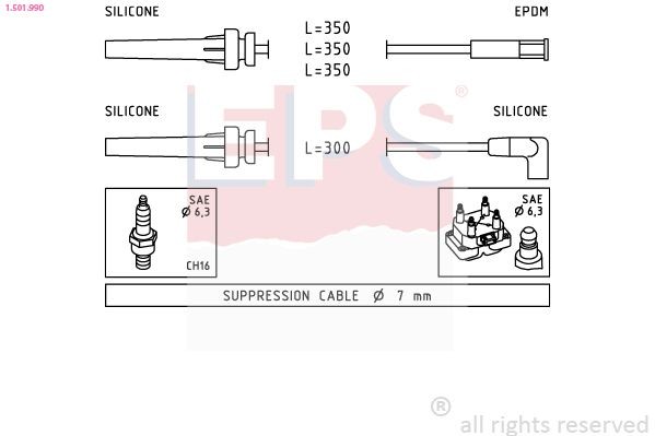 EPS 1.501.990: Set cablaj aprinder Made in Italy - OE Equivalent
