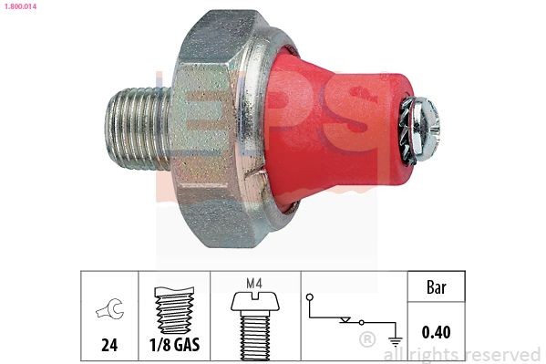 EPS 1.800.014: Alyvos slėgio jungiklis be kabelio, Made in Italy - OE Equivalent
