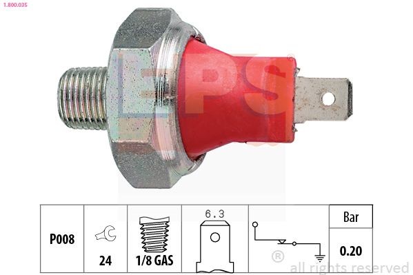 EPS 1.800.035: Õlisurvelülitus Made in Italy - OE Equivalent