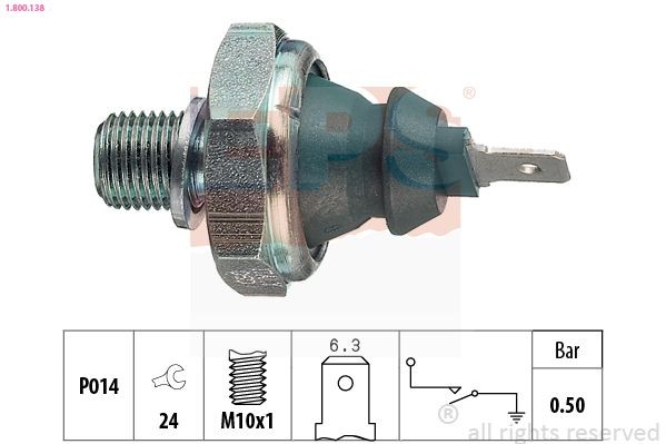 EPS 1.800.138: Senzor presiune ulei Made in Italy - OE Equivalent