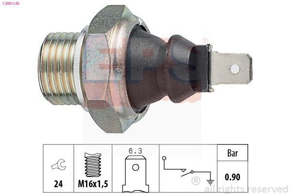 EPS 1.800.140: Interruptor de pressão do óleo Made in Italy - OE Equivalent