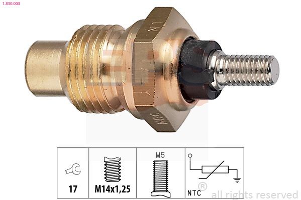 EPS 1.830.003: Andur, Jahutusvedeliku temp. M14x1,25, Made in Italy - OE Equivalent