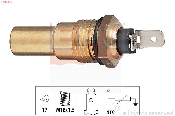 EPS 1.830.035: Andur, Jahutusvedeliku temp. M16x1,5, Made in Italy - OE Equivalent