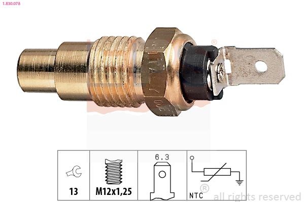 EPS 1.830.078: Andur, Jahutusvedeliku temp. M12x1,25, Made in Italy - OE Equivalent