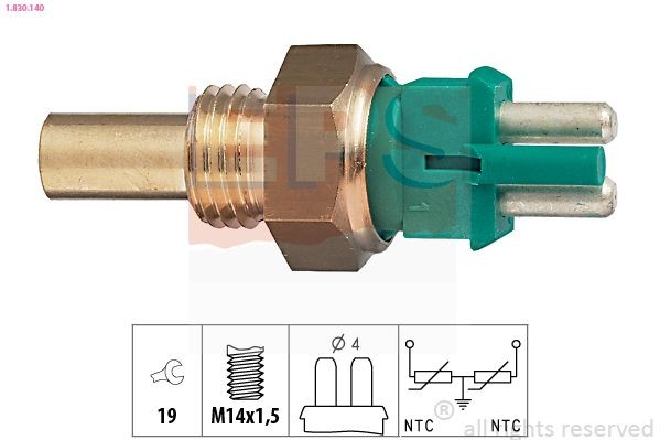 EPS 1.830.140: Andur, Jahutusvedeliku temp. M14x1,5, Made in Italy - OE Equivalent