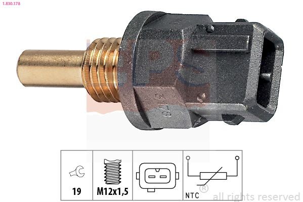 EPS 1.830.178: Andur, Jahutusvedeliku temp. M12x1,5, Made in Italy - OE Equivalent