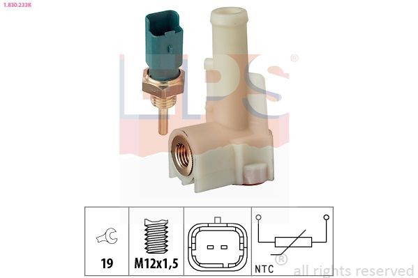 EPS 1.830.233K: Andur, Jahutusvedeliku temp. M12x1,5, Made in Italy - OE Equivalent
