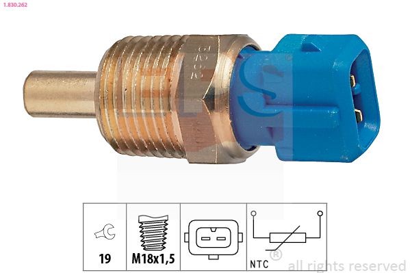 EPS 1.830.262: Andur, Jahutusvedeliku temp. M18x1,5, Made in Italy - OE Equivalent