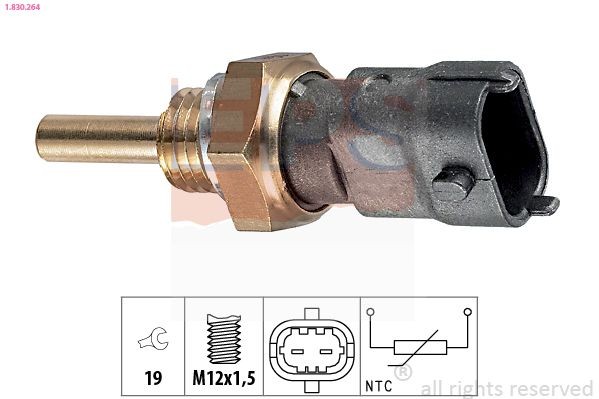 EPS 1.830.264: Snímač, teplota chladiva M12x1,5, Made in Italy - OE Equivalent