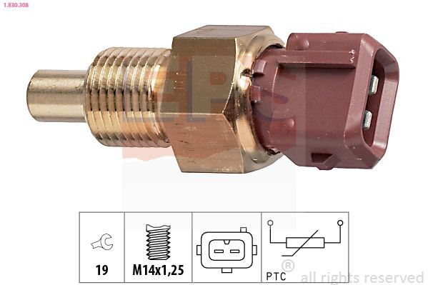 EPS 1.830.308: Andur, Jahutusvedeliku temp. M14x1,25, 14X125-, Made in Italy - OE Equivalent