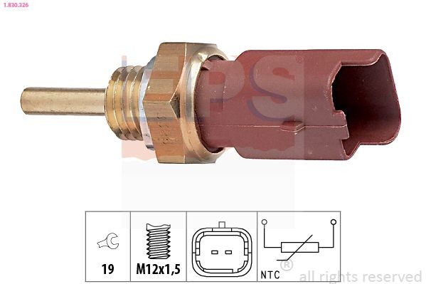 EPS 1.830.326: Andur, Jahutusvedeliku temp. M12x1,5, Made in Italy - OE Equivalent