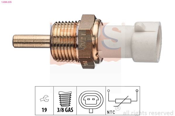 EPS 1.830.335: Andur, Jahutusvedeliku temp. 3/8 GAS, Made in Italy - OE Equivalent