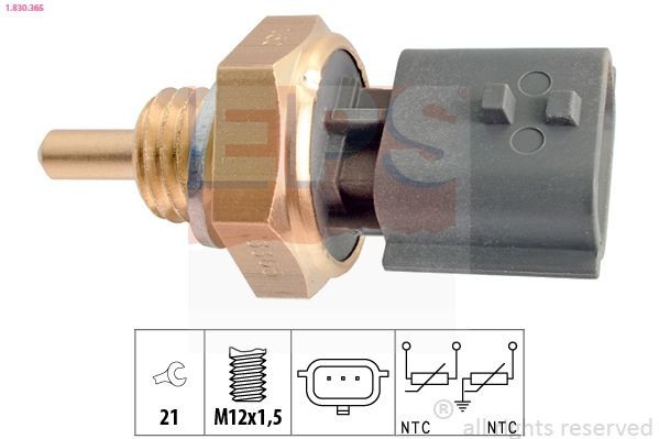 EPS 1.830.365: Sensore, Temperatura refrigerante M12x1,5, Made in Italy - OE Equivalent