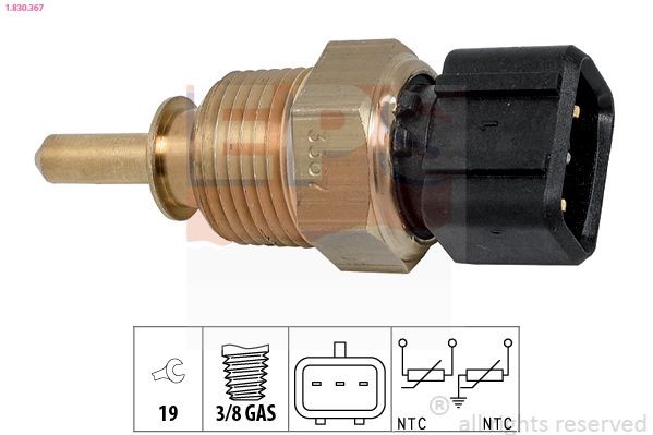 EPS 1.830.367: Andur, Jahutusvedeliku temp. 3/8 GAS, Made in Italy - OE Equivalent