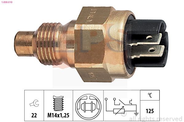EPS 1.830.510: Siuntimo blokas, aušinimo skysčio temperatūra M14x1,25, Made in Italy - OE Equivalent