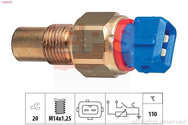 EPS 1.830.521: Andur, Jahutusvedeliku temp. M14x1,25, Made in Italy - OE Equivalent