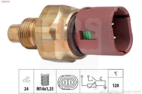 EPS 1.830.522: Siuntimo blokas, aušinimo skysčio temperatūra M14x1,25, Made in Italy - OE Equivalent