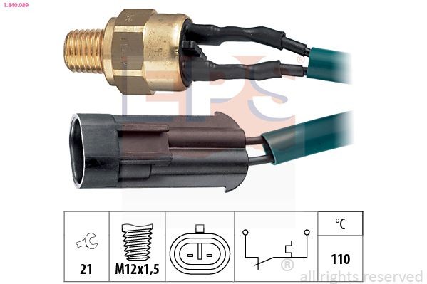 EPS 1.830.525: Andur, Jahutusvedeliku temp. M16x1,5, Made in Italy - OE Equivalent