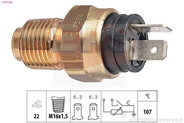 EPS 1.830.526: Andur, Jahutusvedeliku temp. M16x1,5, Made in Italy - OE Equivalent