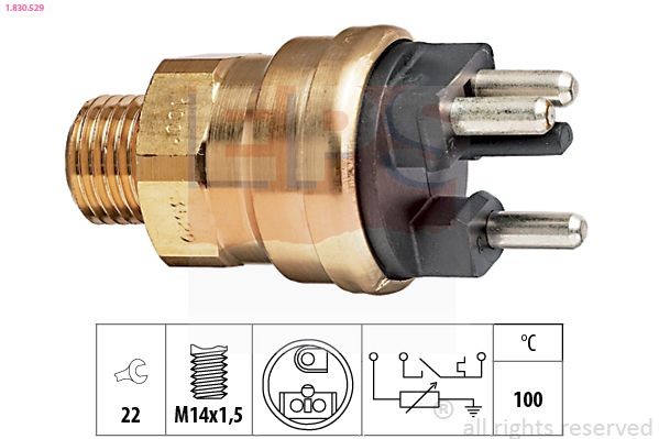 EPS 1.830.529: Andur, Jahutusvedeliku temp. M14x1,5, Made in Italy - OE Equivalent