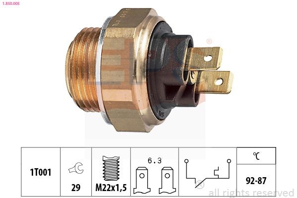 EPS 1.830.537: Andur, Jahutusvedeliku temp. Made in Italy - OE Equivalent