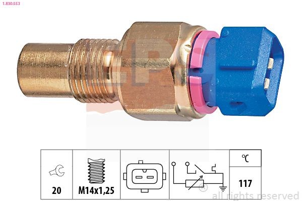 EPS 1.830.553: Andur, Jahutusvedeliku temp. M14x1,25, Made in Italy - OE Equivalent