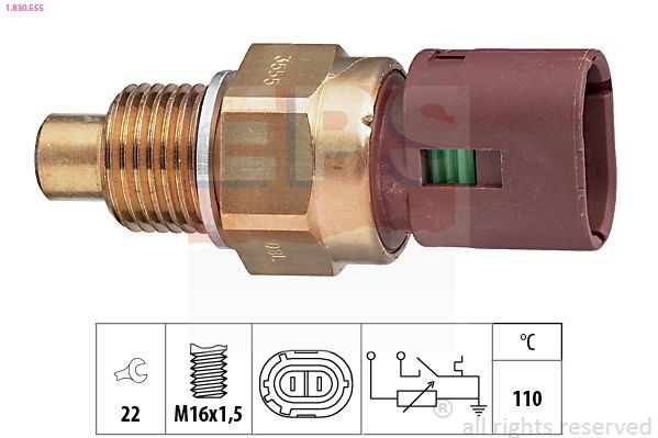 EPS 1.830.555: Kylvätsketemperatursensor M16x1,5, Made in Italy - OE Equivalent
