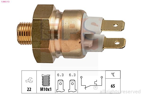 EPS 1.840.112: Temperatuurilülitus, radiaatorivent. Made in Italy - OE Equivalent