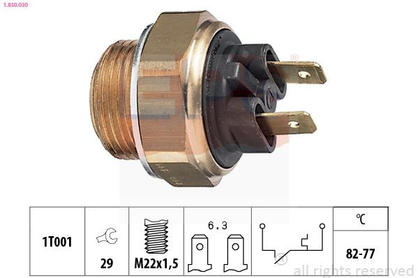 EPS 1.850.013: Temperatuurilülitus, radiaatorivent. Made in Italy - OE Equivalent