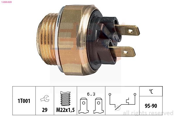EPS 1.850.020: Temperatuurilülitus, radiaatorivent. Made in Italy - OE Equivalent