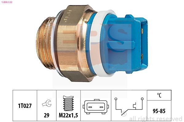 EPS 1.850.122: Temperatuurilülitus, radiaatorivent. Made in Italy - OE Equivalent