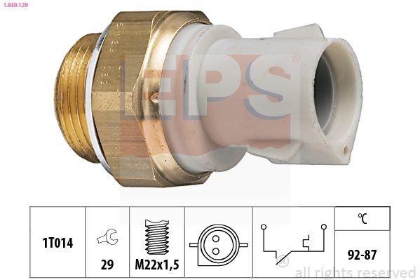 EPS 1.850.129: Temperatuurilülitus, radiaatorivent. Made in Italy - OE Equivalent